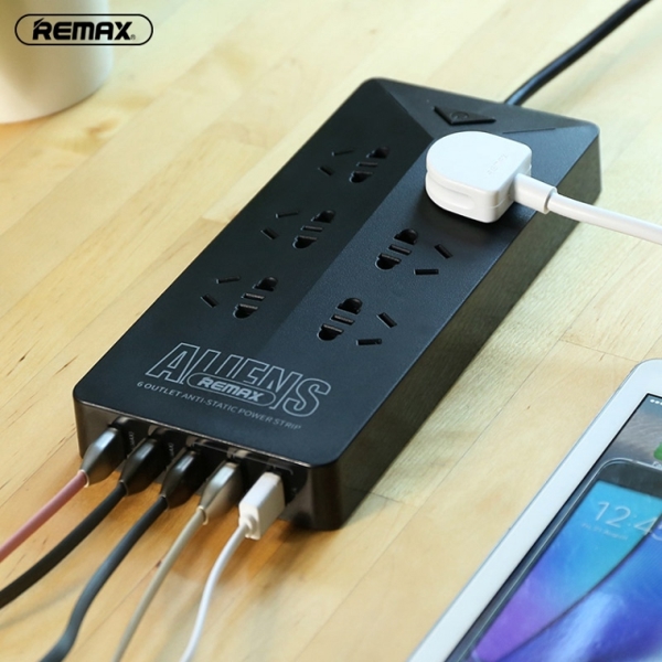 ადაპტერი REMAX RU S4 Aliens 6 ports 5 USB charger EU Black