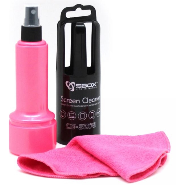 მონიტორის საწმენდი SBOX CS-5005P, 150ML, Pink