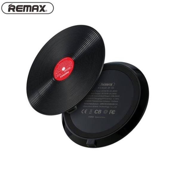 მობილურის უკაბელო დამტენი REMAX Vinyl Series Wireless Charger RP-W9 black