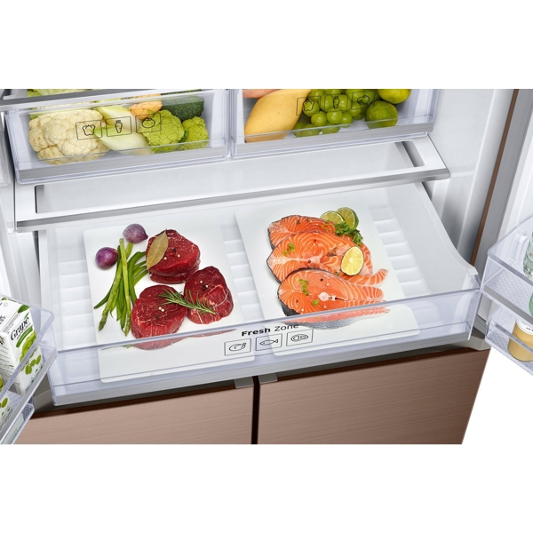 მაცივარი Samsung RF50K5961DP/WT Combined Fridge-Freezer, 486 L Inverter Noble Bronze