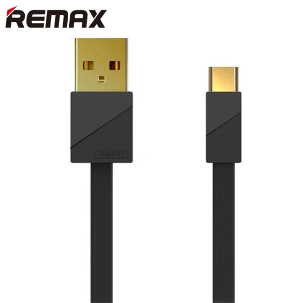 კაბელი REMAX RC-048a type-c Gold Plating Quick Charging 3A Data Cable black