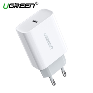 მობილურის დამტენი UGREEN CD137 (60450), Fast Charging Power Adapter With PD 20W, White