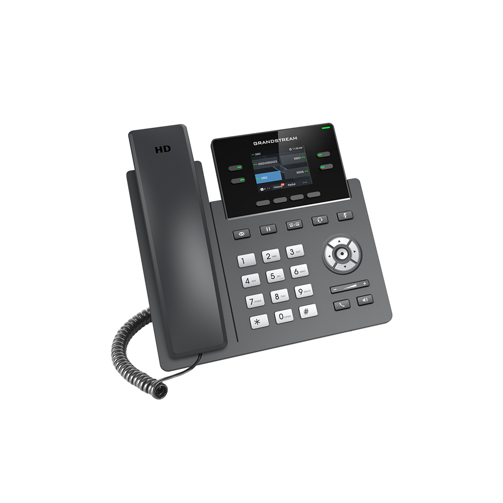 Grandstream GRP2612W, Carrier-Grade IP Phones, 2+2  line keys, 2 SIP accounts, 16 Digital BLF and Speed Dial keys, HD, WiFi