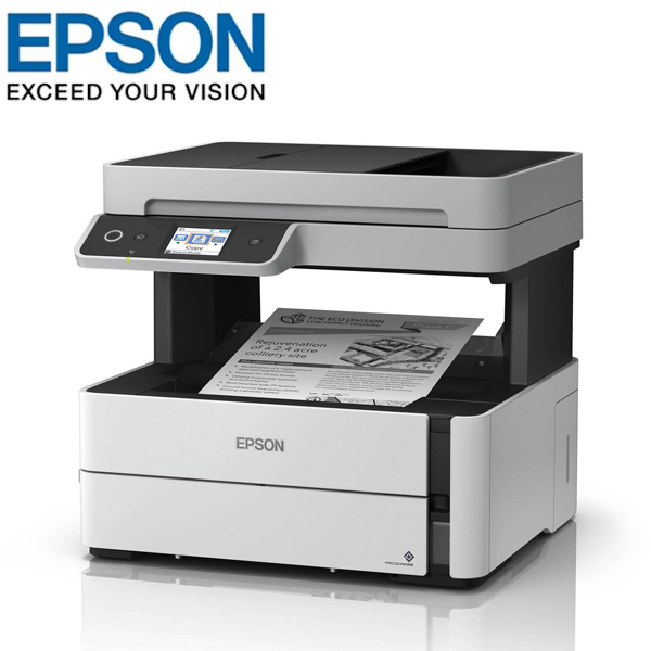 ჭავლური პრინტერი EPSON M3170 (C11CG92405) Wi-Fi / Network connection/ Duplex / ADF Printing Speed ISO/IEC 24734: 20 pages/min Monochrome უწყვეტი მიწოდების სისტემით