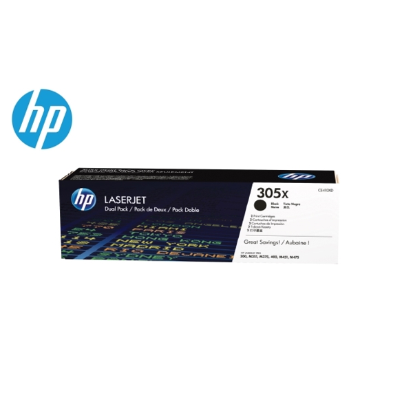 კარტრიჯი HP 305X 2-pack High Yield Black Original LaserJet Toner Cartridges