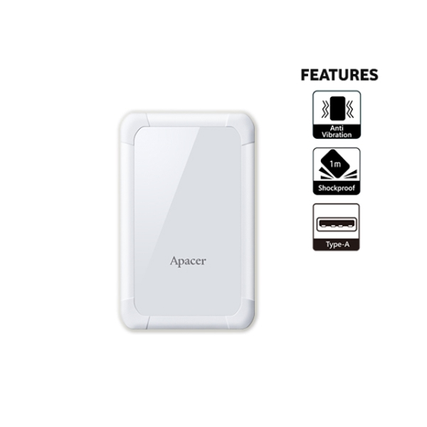 გარე მყარი დისკი APACER 1TB USB3.1 (AP1TBAC532W-1) WHITE