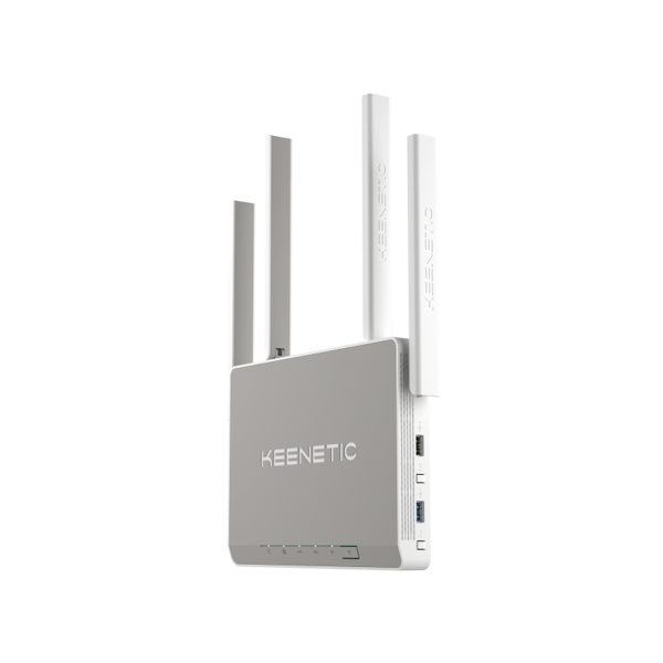 როუტერი KEENETIC Giga KN-1010 Smart WiFi AC1300 128MB 256MB RAM 5dBi 5x1Gbps 4xRJ-45 1xCombo RJ-45/SFP 2.4GHz 400Mbps 5GHz 867Mbit/s USB2.03.0 DECT