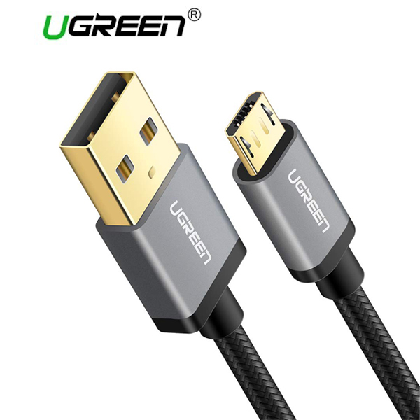 Micro-USB კაბელი UGREEN US134 (30650) Micro USB to USB male cable gold-plated Cable Nylon Braided Fast Quick Charger Cable 1M