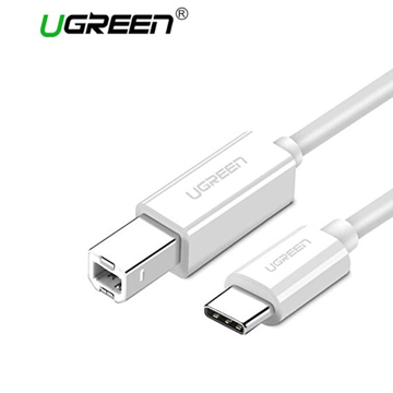 პრინტერის კაბელი UGREEN US241 (40417), USB Type C to USB-B Cable, 1.5m, White