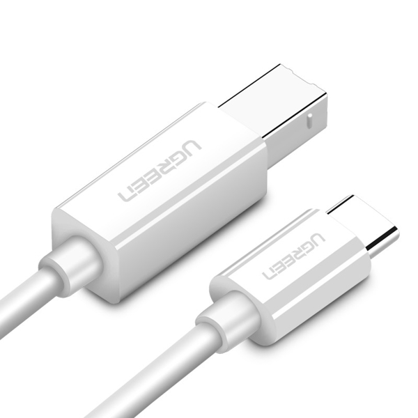 პრინტერის კაბელი UGREEN US241 (40417), Type-C to USB-B Cable, 1.5m, White