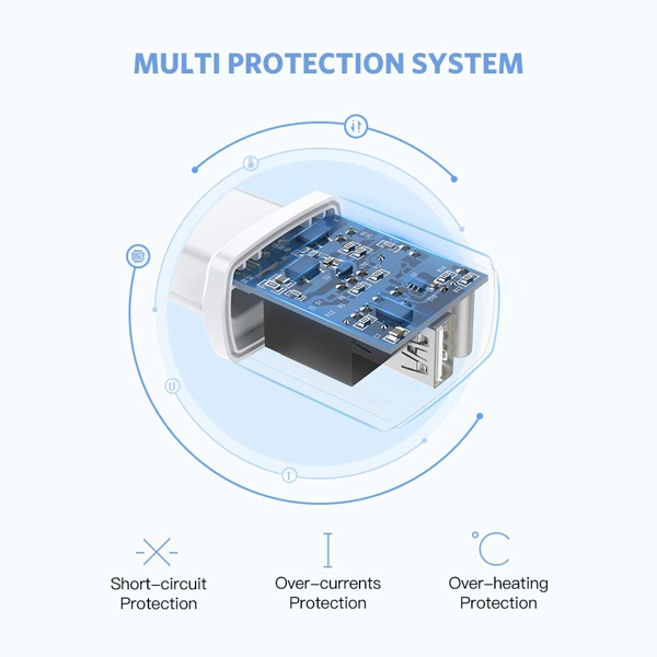 მობილურის დამტენი UGREEN ED011 (50460) USB 5V 2.1A Wall Charger One ports WHITE