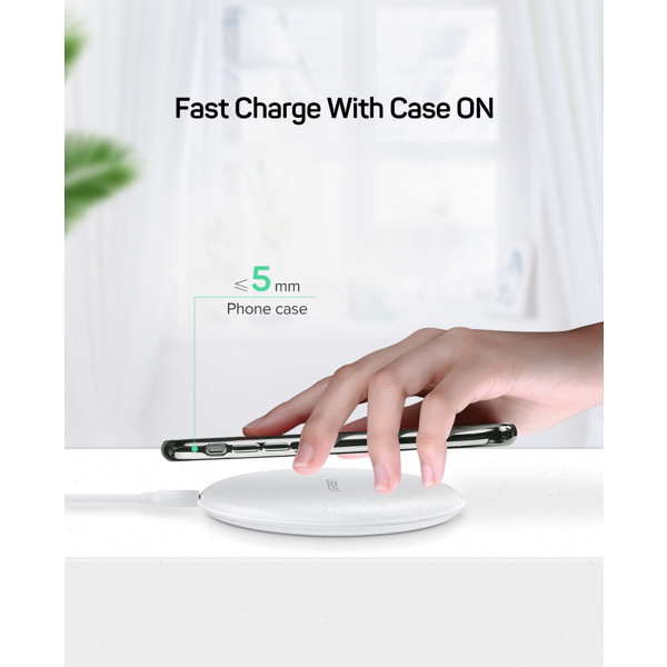 მობილურის სწრაფ დამტენი UGREEN CD186 (60112) Wireless Charger 10W 7.5W Qi Wireless Charging White