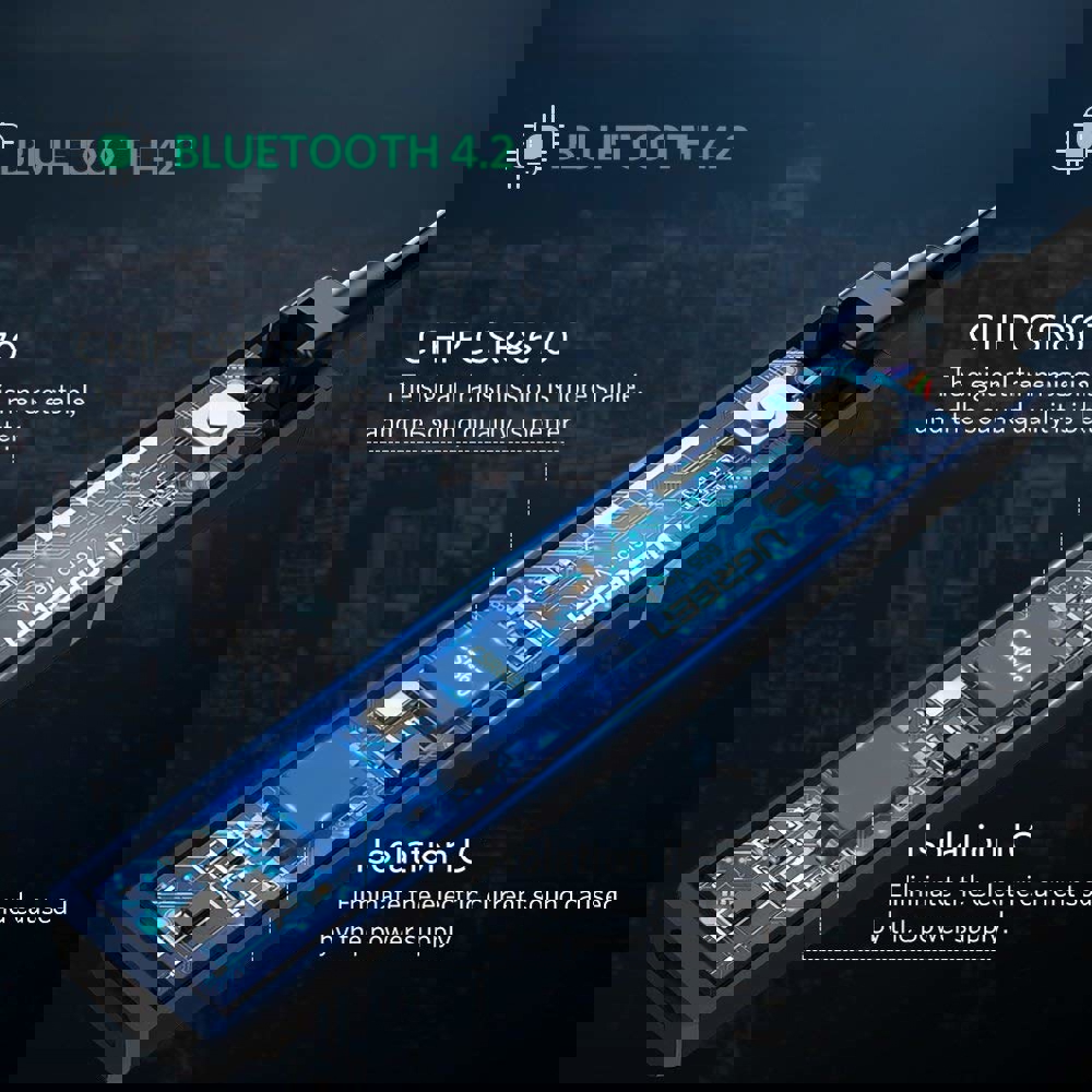 აუდიო ადაპტერი UGREEN CM150 (50213) Bluetooth 4.2 Receiver Audio Adapter