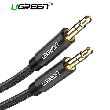 UGREEN AV112 (50361) 3.5mm Audio Cable Braided Auxiliary AUX Cord Compatible Male Cable Gold Plated 1M