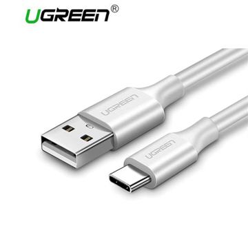 USB კაბელი UGREEN US287 (60121) USB 2.0 to USB-C date cable White 1M