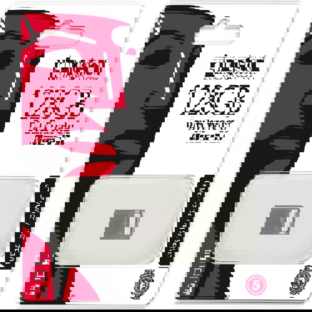 USB ფლეშ მეხსიერება Kingston 128GB USB 3.1 DT Micro Metal