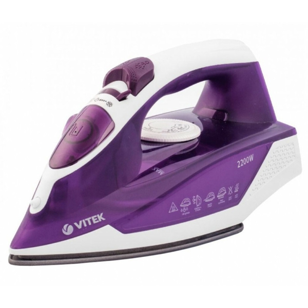 Vitek VT-8308, 2200W, 260ML, Steam Iron, White/Purple