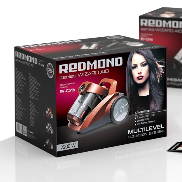 მტვერსასრუტი REDMOND RV-C316 RED