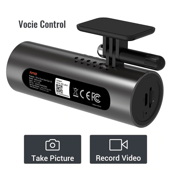 მანქანის ვიდეო რეგისტრატორი Xiaomi 70Mai Smart Dash Cam 1S Midrive D06 DVR 1080P Voice Control WiFi Sony IMX307 Sensor 130° Global Version