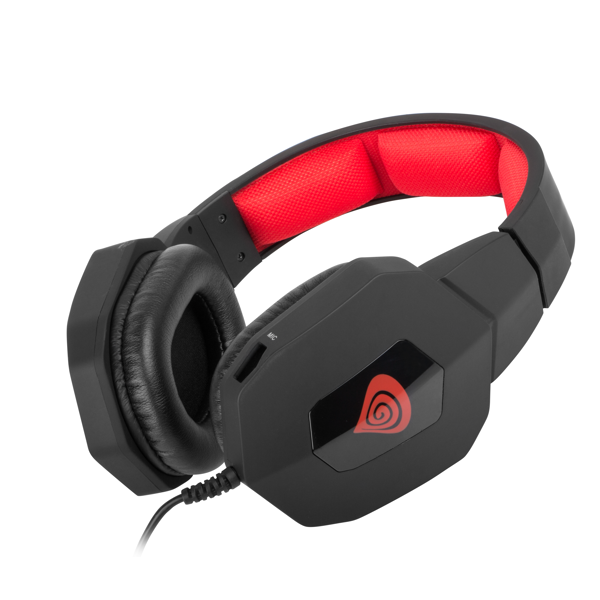 ყურსასმენი Genesis ARGON 400, Mini Jack, Gaming Headset, Black/Red