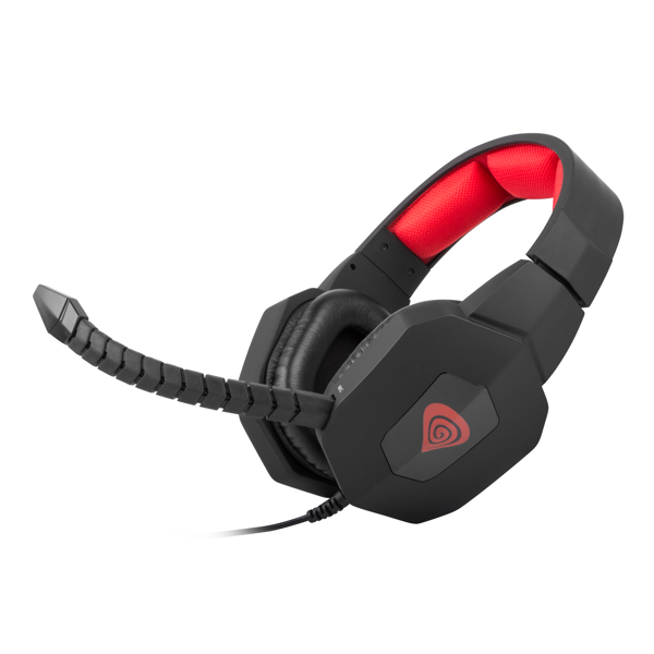 ყურსასმენი Genesis ARGON 400, Mini Jack, Gaming Headset, Black/Red