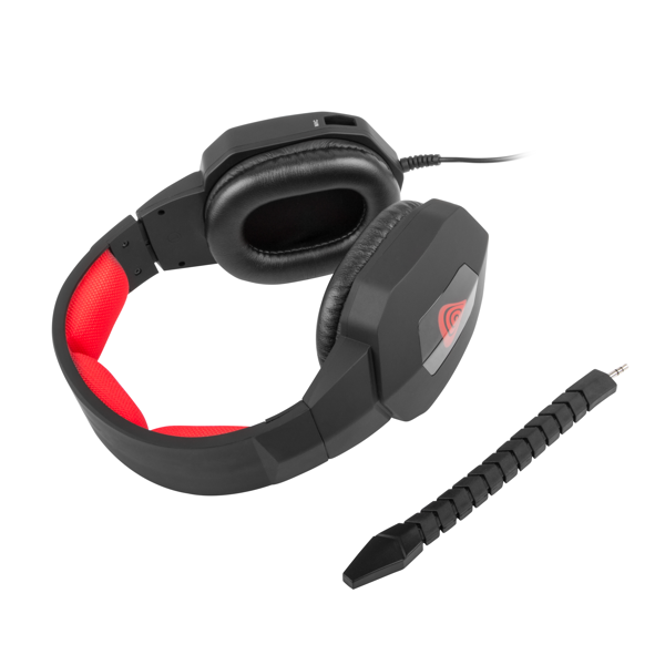 ყურსასმენი Genesis ARGON 400, Mini Jack, Gaming Headset, Black/Red