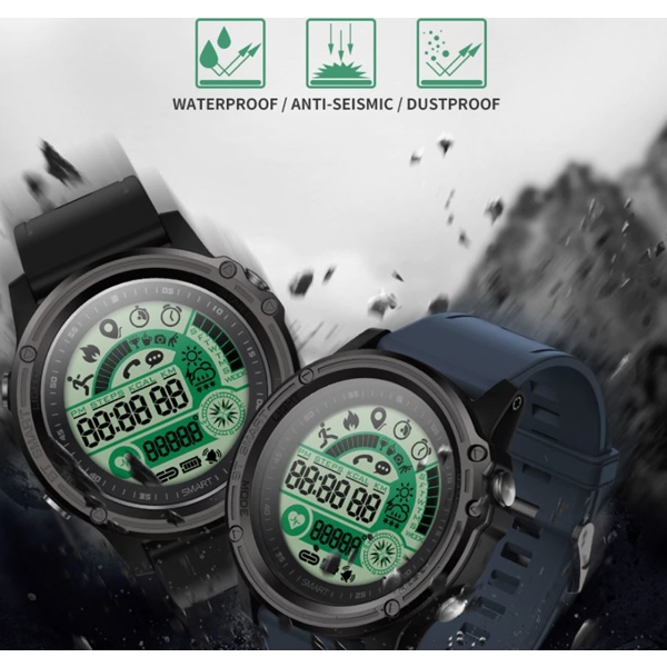 სმარტ საათი SENBONO S28 Sports Tracker Stopwatch Smart Watch Compass Waterproof Remote Control Call SMS Reminder Smart Watch Bluetooth 4.0 color black