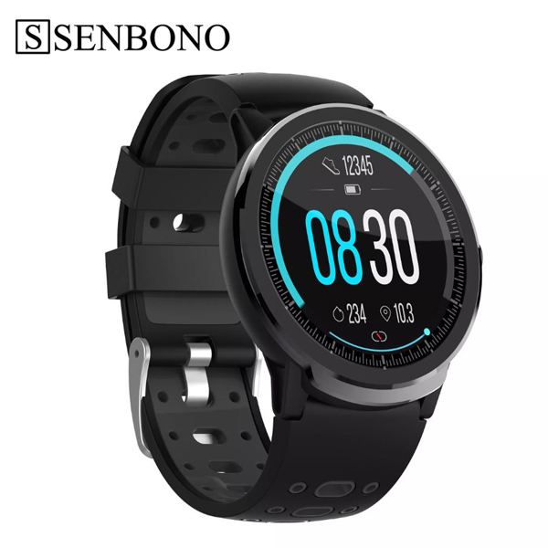 სმარტ საათი SENBONO S10pro Full Touch Smart Watch Men Women Sports Watches Heart Rate Monitor Sleep Sleep Bracelet Smartwatch for IOS Android Phone color black