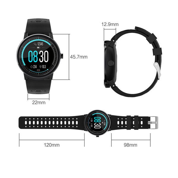 სმარტ საათი SENBONO S10pro Full Touch Smart Watch Men Women Sports Watches Heart Rate Monitor Sleep Sleep Bracelet Smartwatch for IOS Android Phone color black