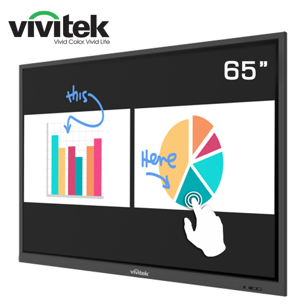 ინტერაქტიული ეკრანი, სმარტ ეკრანი Vivitek NovoTouch EK650i, 65”, 4K UHD, Android 7.0, Smart Board, Black