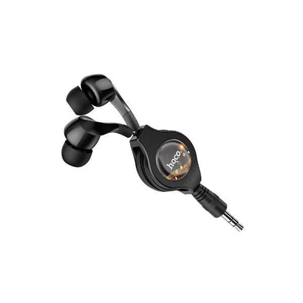 ყურსასმენი HOCO M68 EASY CLIP TELESCOPIC EARPHONES BLACK