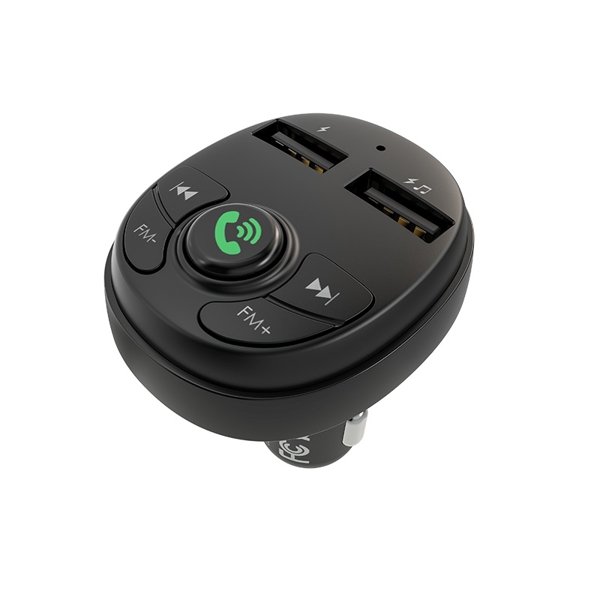 მანქანის USB დამტენი BOROFONE BC26 Music joy Car wireless FM transmitter black