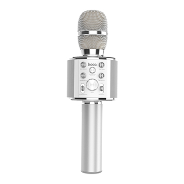 კარაოკე მიკროფონი HOCO BK3 Cool sound KTV Karaoke Bluetooth microphone silver 