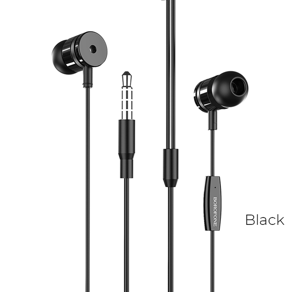 ყურსასმენი BOROFONE BM31 Mysterious universal earphones with mic black