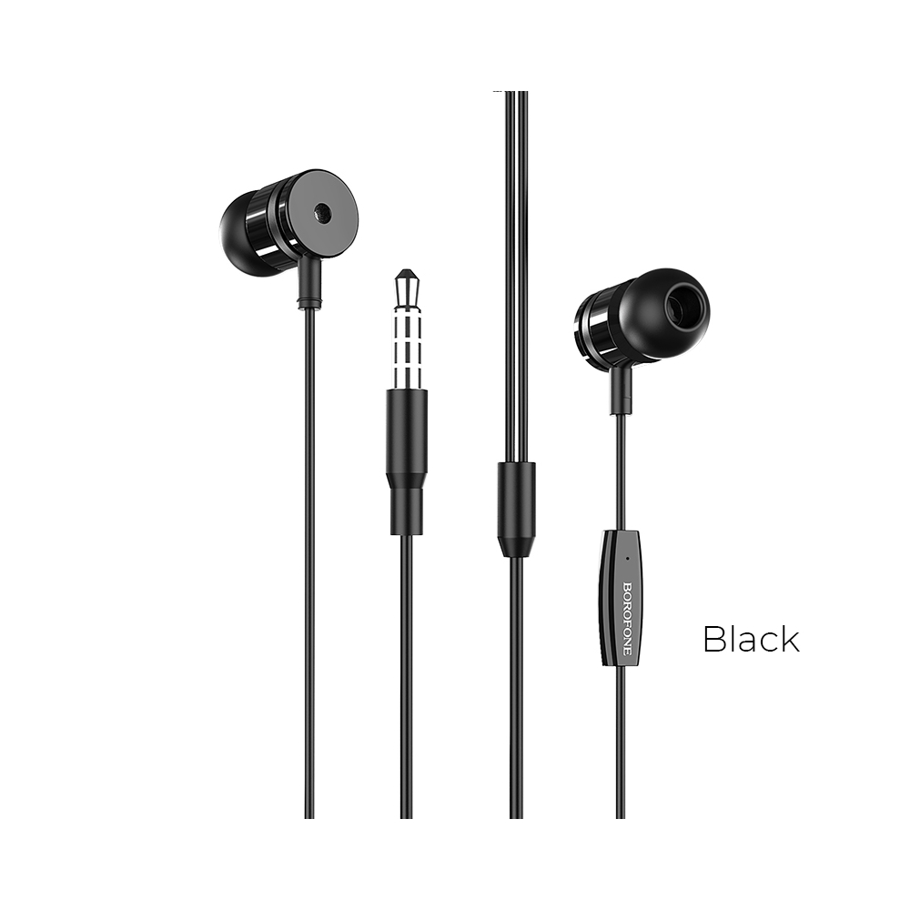 ყურსასმენი BOROFONE BM31 Mysterious universal earphones with mic black