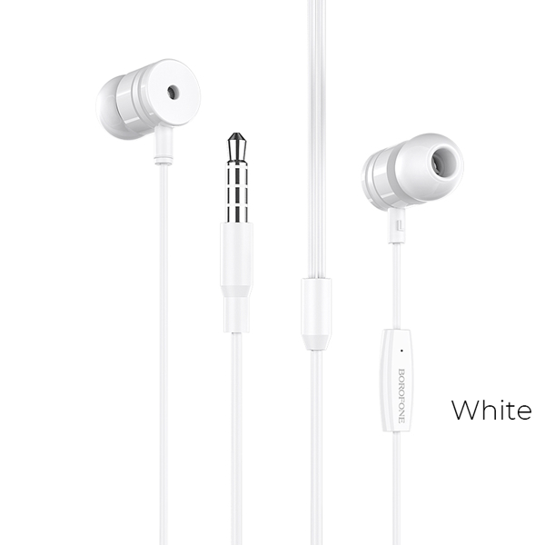 ყურსასმენები BOROFONE  BM31 Mysterious universal earphones with mic white