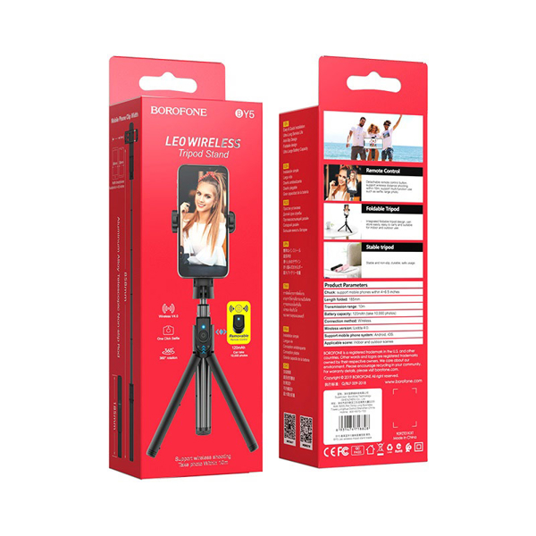 BOROFONE BY5 Leo wireless tripod stand black