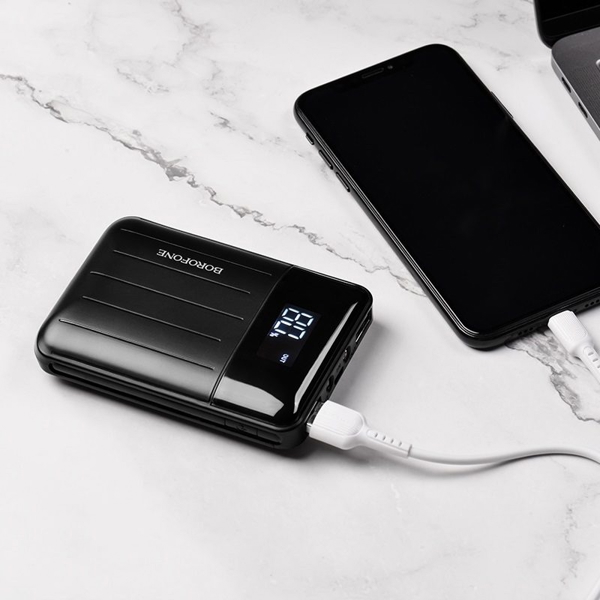 პორტატული დამტენი BOROFONE BT21 Universal energy mobile power bank(10000mAh) black