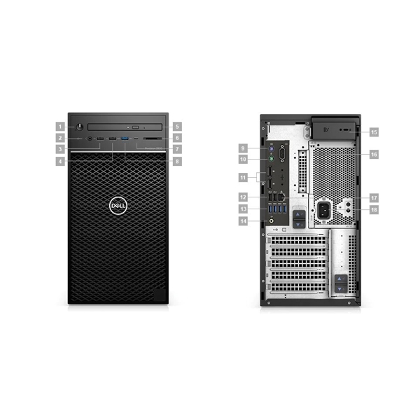 პერსონალური კომპიუტერი Dell Precision Tower Workstation 3630, Intel i7-9700K / 32GB / M.2 256GB PCIe NVMe SSD 