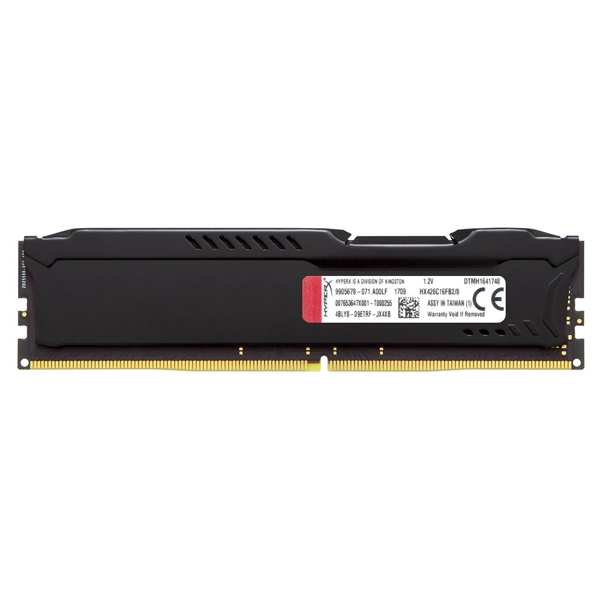 ოპერატიული მეხსიერება (RAM)DDR4 DIMM 288PIN KINGSTON DDR4 8GB 1G X 64-BIT DDR4-3200 CL16 288-PIN DIMM HX432C16FB38