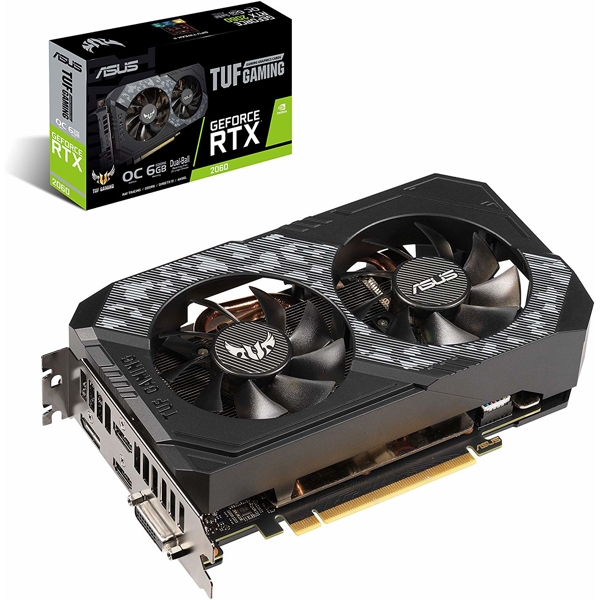 ვიდეო დაფა PCI EXPRESS 6GB ASUS TUF-RTX2060-6G-GAMING GEFORCE RTX 2060 6 GB GDDR6