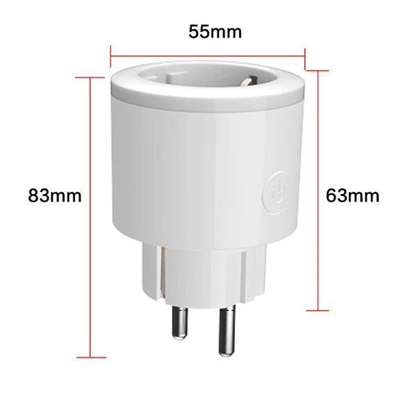 ჭკვიანი ასისტენტი Goldfox Wifi Smart Socket Smart Plug Voice Control Plug Works For Alexa Google Home IFTTT Mini RGB Smart EU plug