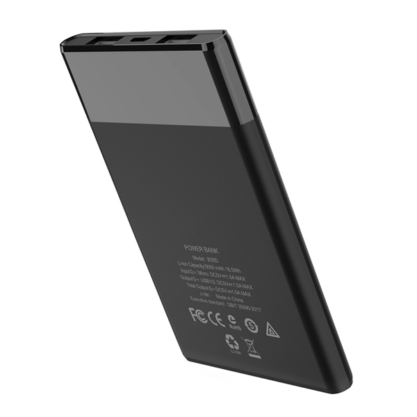 პორტატული დამტენი HOCO B35D Entourage Mobile Power Bank (5000 MAh) Black