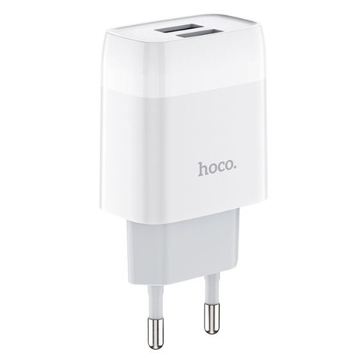  მობილურის დამტენი HOCO C73A Glorious dual port charger(EU) White