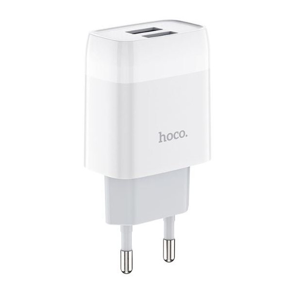  მობილურის დამტენი HOCO C73A Glorious dual port charger(EU) White