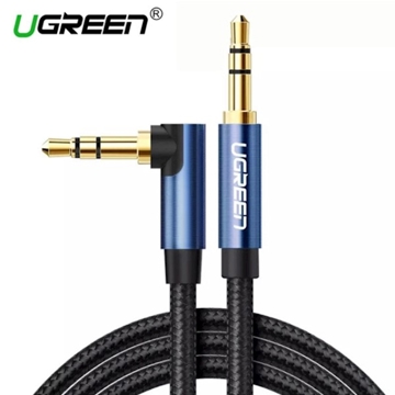 აუდიო კაბელი UGREEN AV112 (60179) 3.5mm Male to 3.5mm Male AUX Cable Gold Plated Metal Case with Braid 1m (Blue Black)