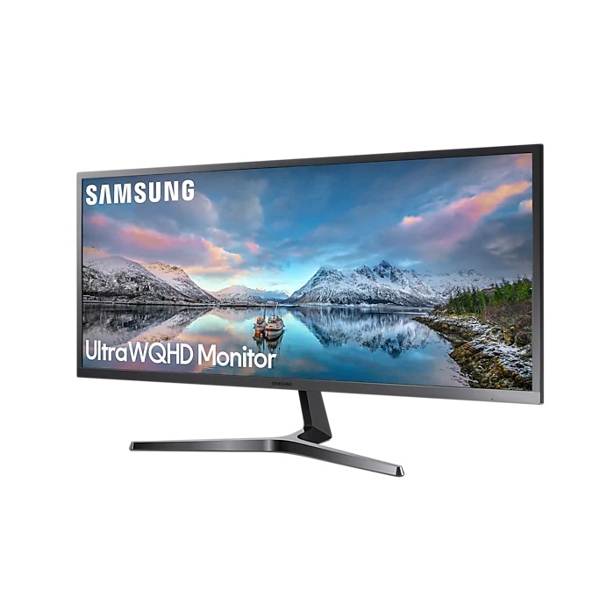 მონიტორი Samsung LS34J550WQIXCI, 34", Curved, VA, HDMI, DP, Black