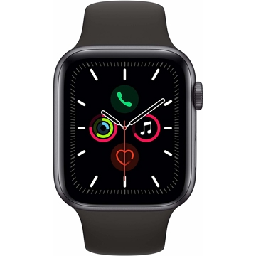 სმარტ საათი APPLE WATCH SERIES 5 GPS 40MM SPACE GREY ALUMINIUM CASE WITH BLACK  SPORT BAND (MWV82GKA)