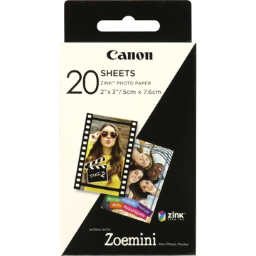 ფოტოაპარატის ქაღალდი Canon Zoemini C Zink Paper 20 Sheets ZT-2030-20