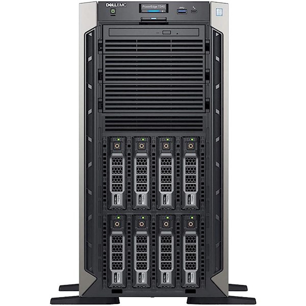 Dell PowerEdge T340 Server / Chassis with up to 8x3.5" Hot Plug Hard Drives / Intel Xeon E-2126G 3.3GHz, 12M cache, 6C/6T, turbo (80W) / 16GB 